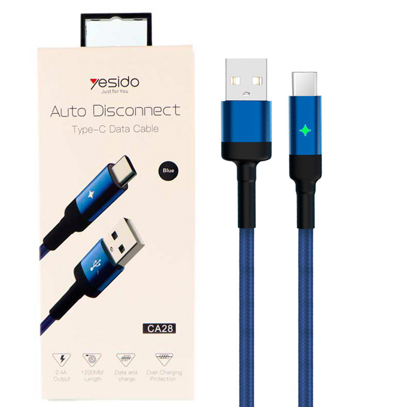 کابل Yesido CA28 1.2m 2.4A Type-C