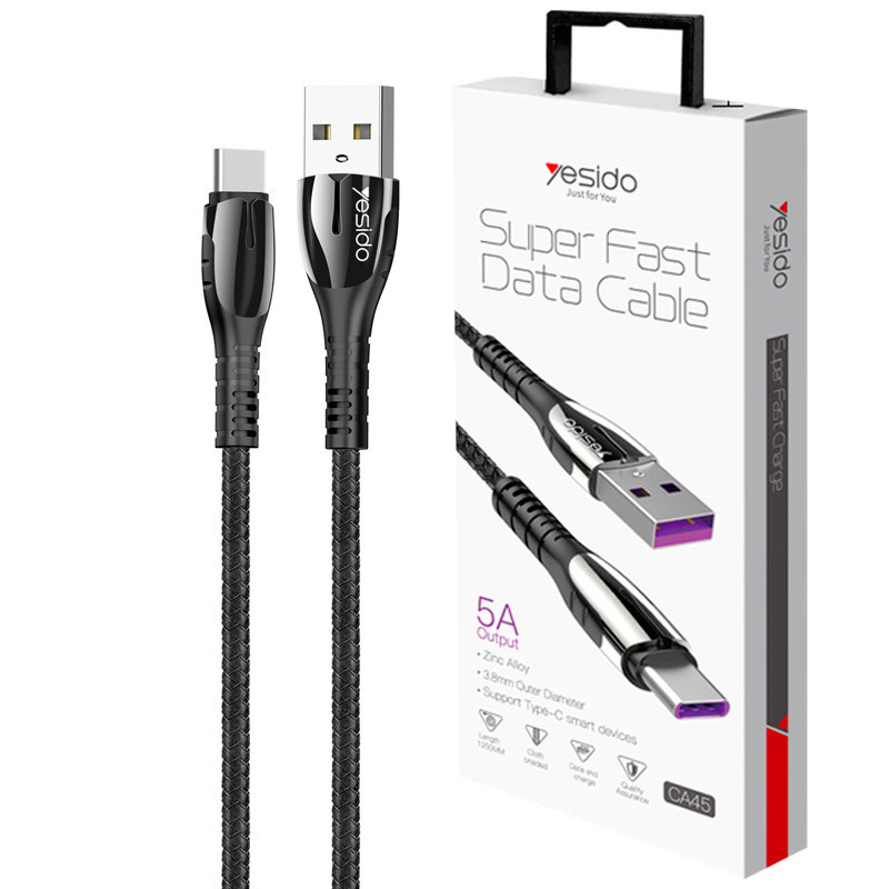 کابل Yesido CA45 Type-C QC3.0 5A 1.2m