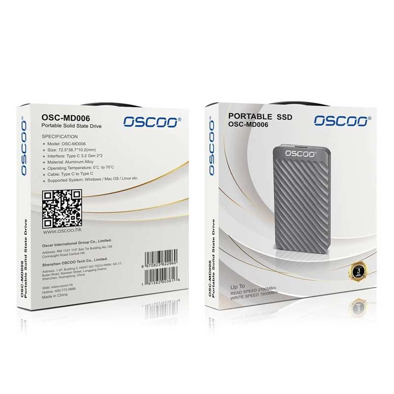 حافظه اکسترنال SSD اوسکو Oscoo MD006 1TB