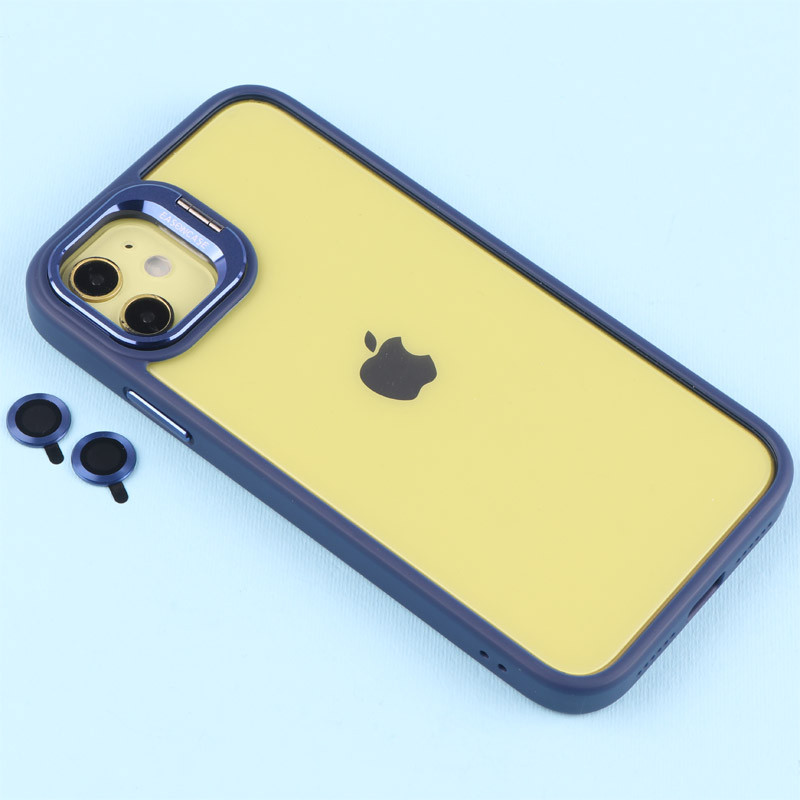 قاب PC شفاف Eason Case استند شو + محافظ لنز رینگی iPhone 11