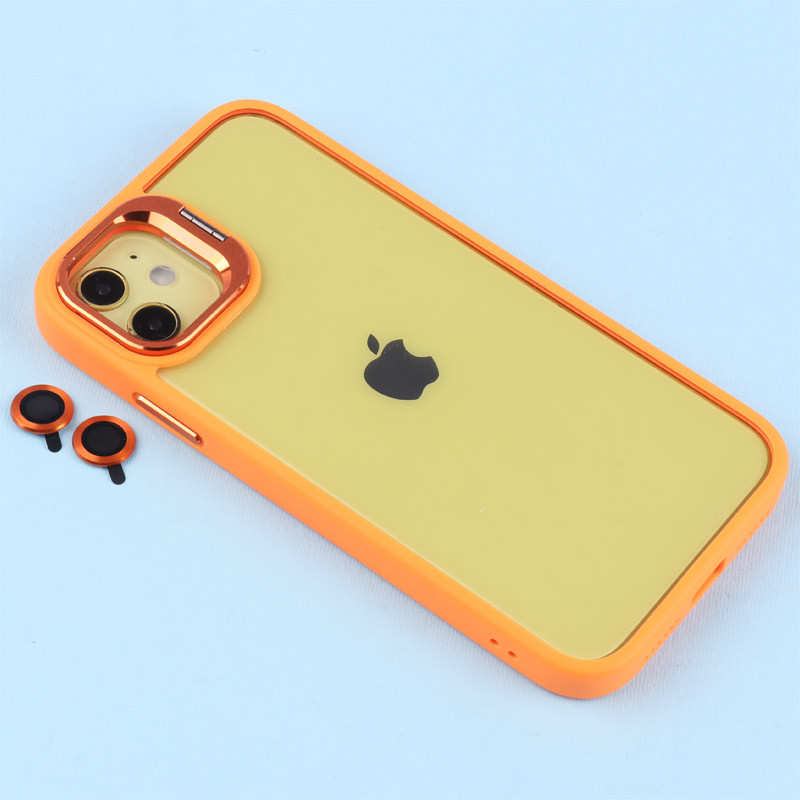 قاب PC شفاف Eason Case استند شو + محافظ لنز رینگی iPhone 11