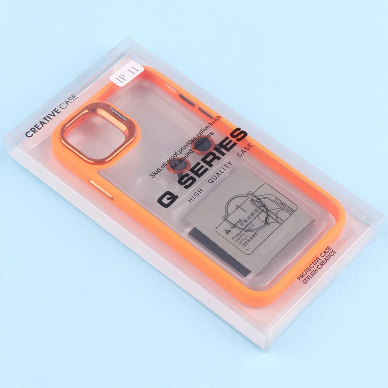 قاب PC شفاف Eason Case استند شو + محافظ لنز رینگی iPhone 11