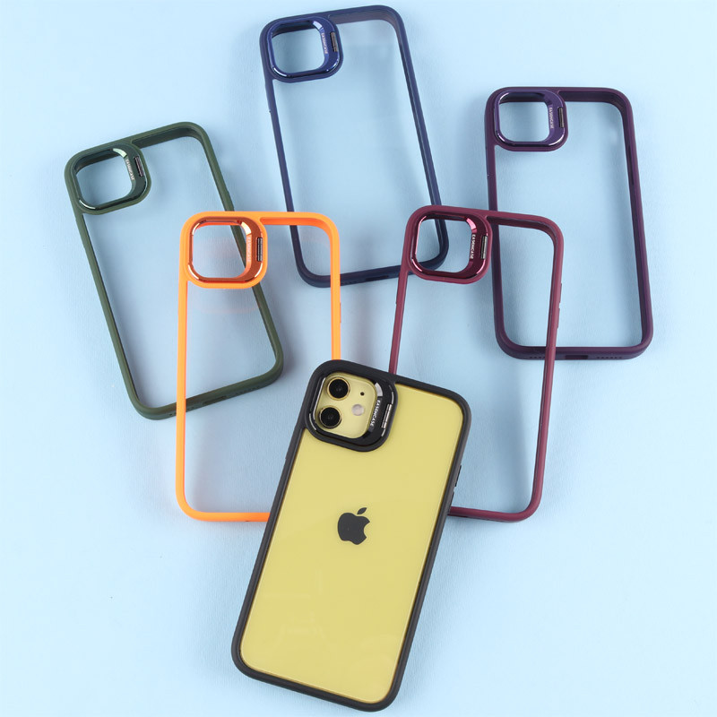 قاب PC شفاف Eason Case استند شو + محافظ لنز رینگی iPhone 11