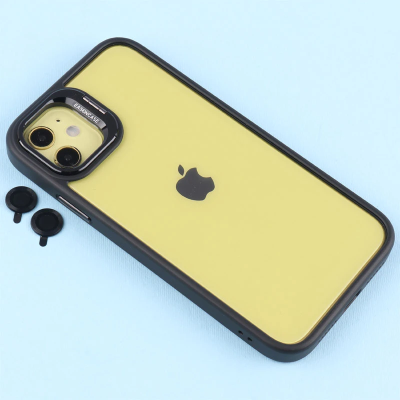 قاب PC شفاف Eason Case استند شو + محافظ لنز رینگی iPhone 11