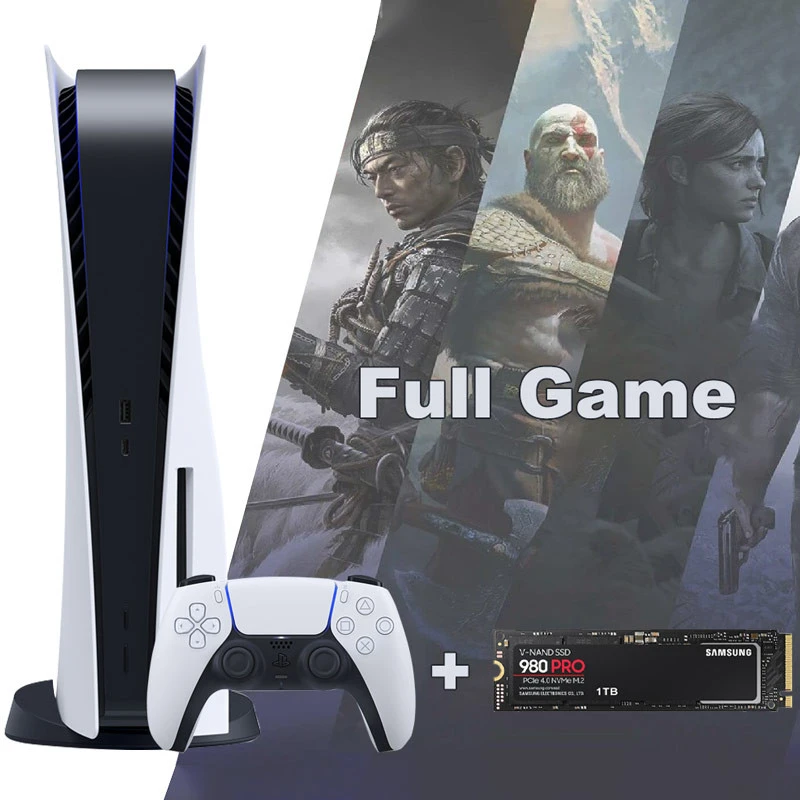 کنسول بازی سونی Sony PlayStation 5 Standard 825GB SSD (V1200) + حافظه Samsung 980Pro 1TB Full Game