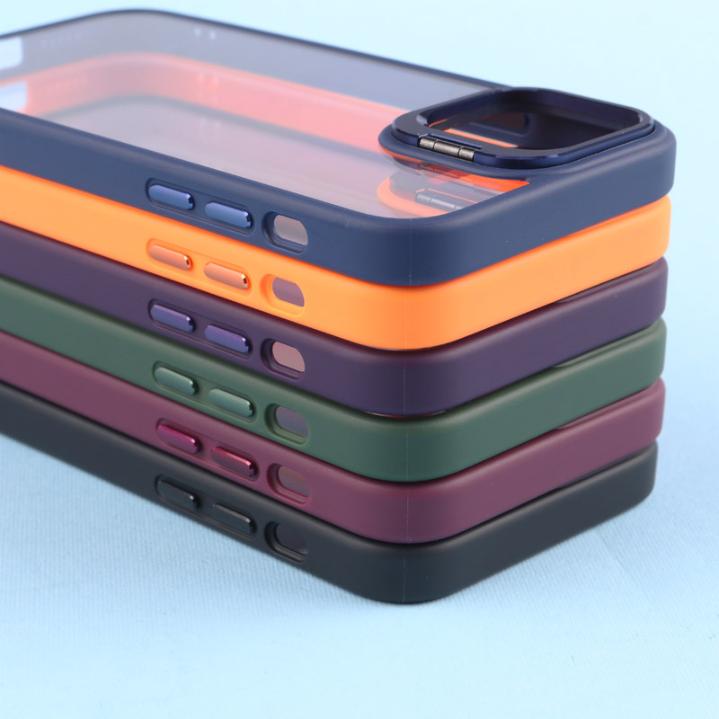 قاب PC شفاف Eason Case استند شو + محافظ لنز رینگی iPhone 12