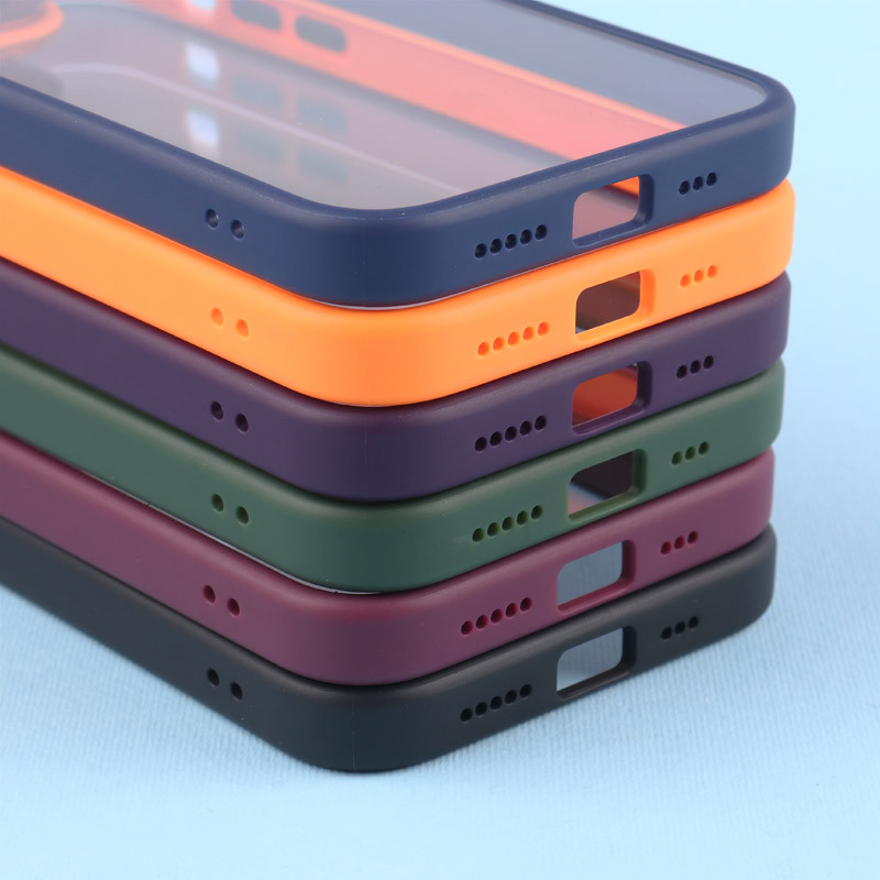 قاب PC شفاف Eason Case استند شو + محافظ لنز رینگی iPhone 12