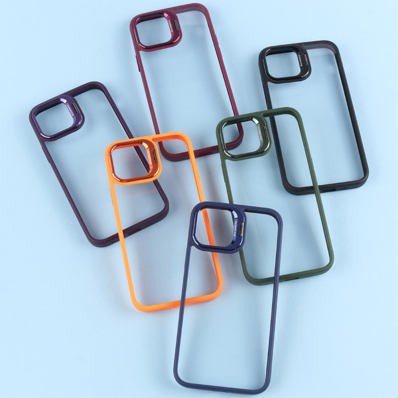 قاب PC شفاف Eason Case استند شو + محافظ لنز رینگی iPhone 12