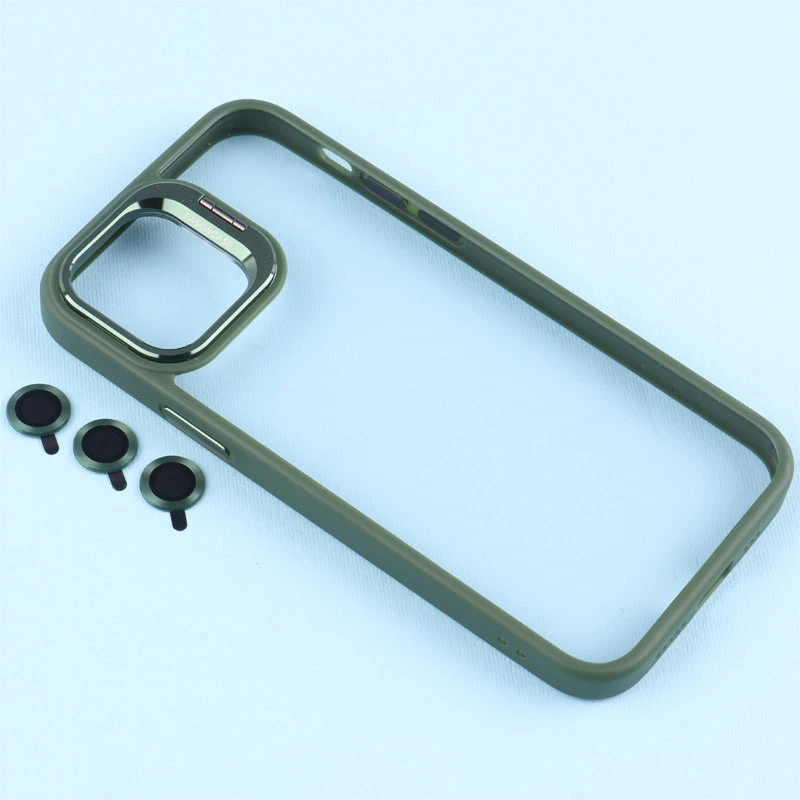 قاب PC شفاف Eason Case استند شو + محافظ لنز رینگی iPhone 12