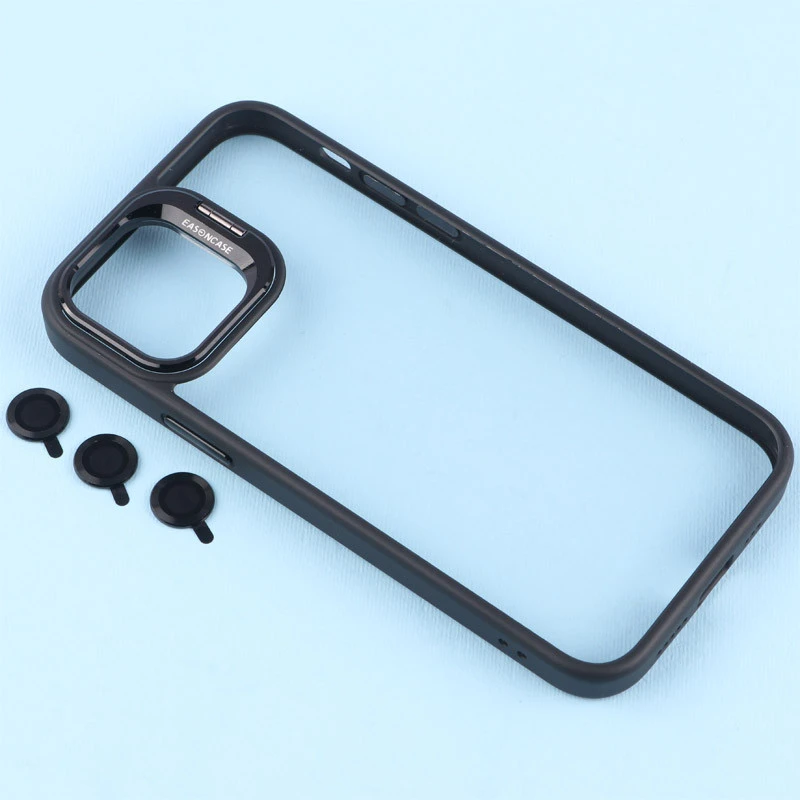 قاب PC شفاف Eason Case استند شو + محافظ لنز رینگی iPhone 12