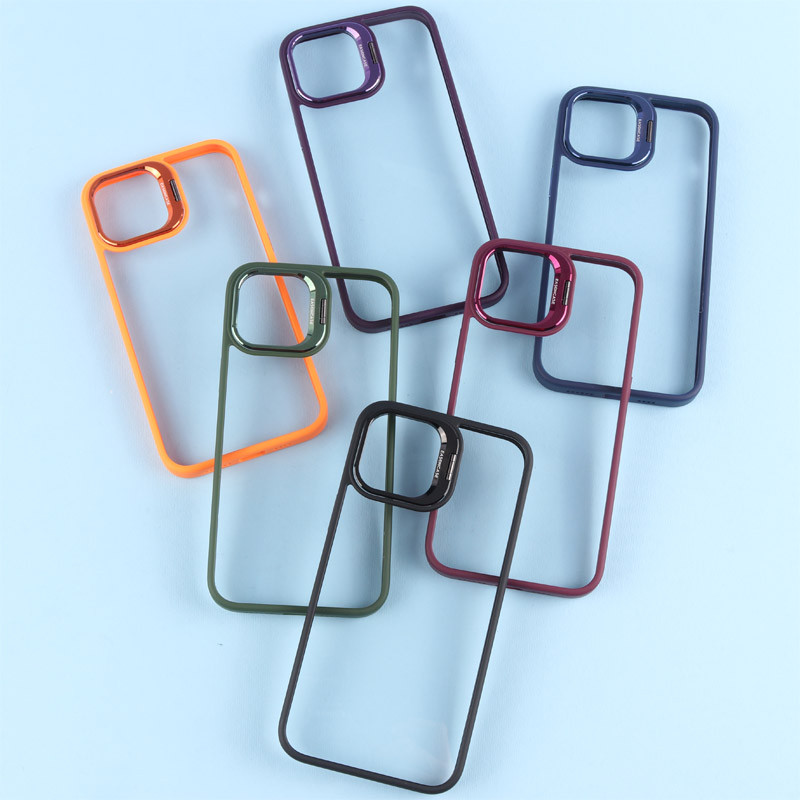 قاب PC شفاف Eason Case استند شو + محافظ لنز رینگی iPhone 12 Pro Max