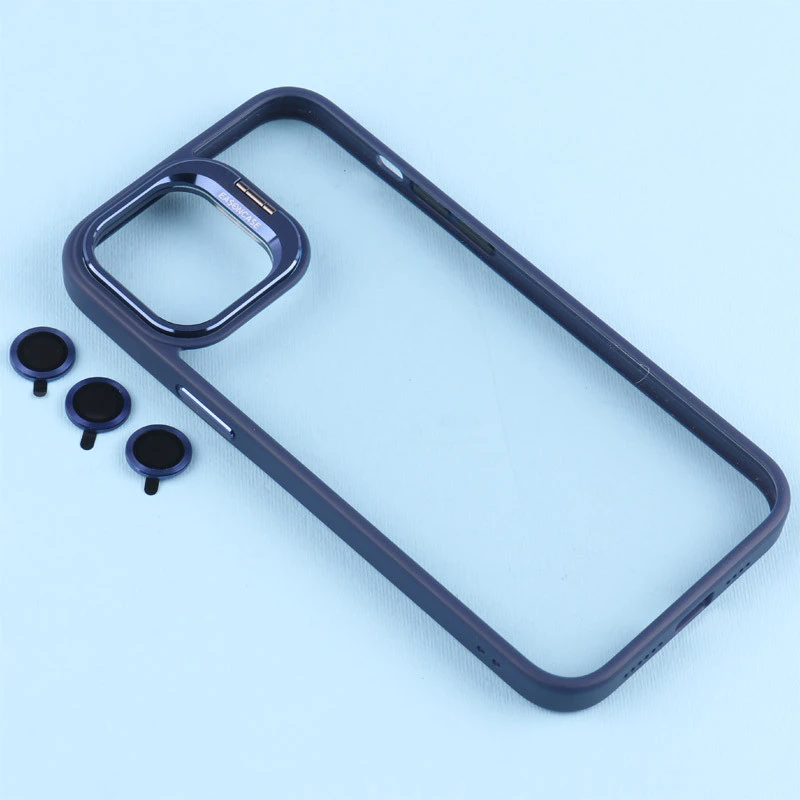 قاب PC شفاف Eason Case استند شو + محافظ لنز رینگی iPhone 12 Pro Max
