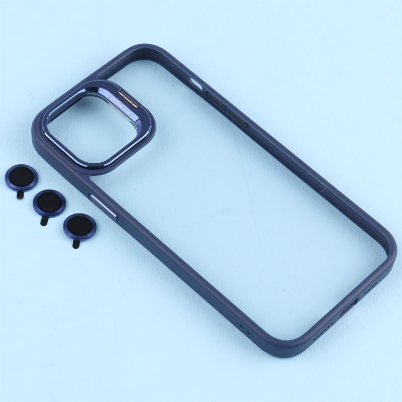 قاب PC شفاف Eason Case استند شو + محافظ لنز رینگی iPhone 12 Pro Max