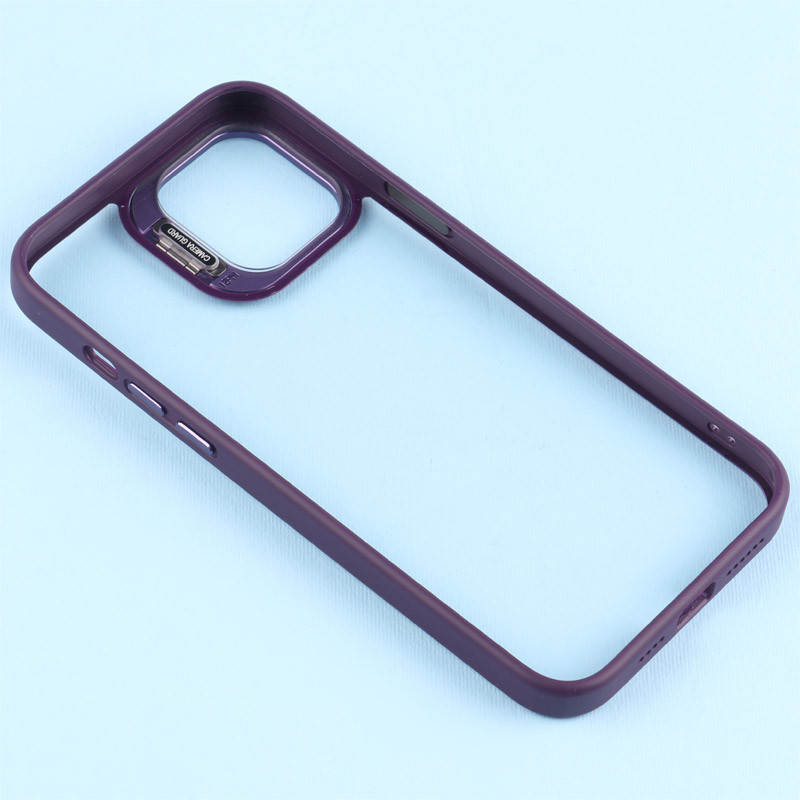 قاب PC شفاف Eason Case استند شو + محافظ لنز رینگی iPhone 12 Pro Max