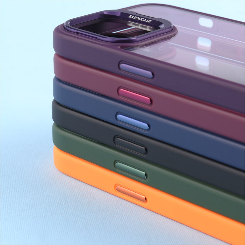 قاب PC شفاف Eason Case استند شو + محافظ لنز رینگی iPhone 12 Pro Max