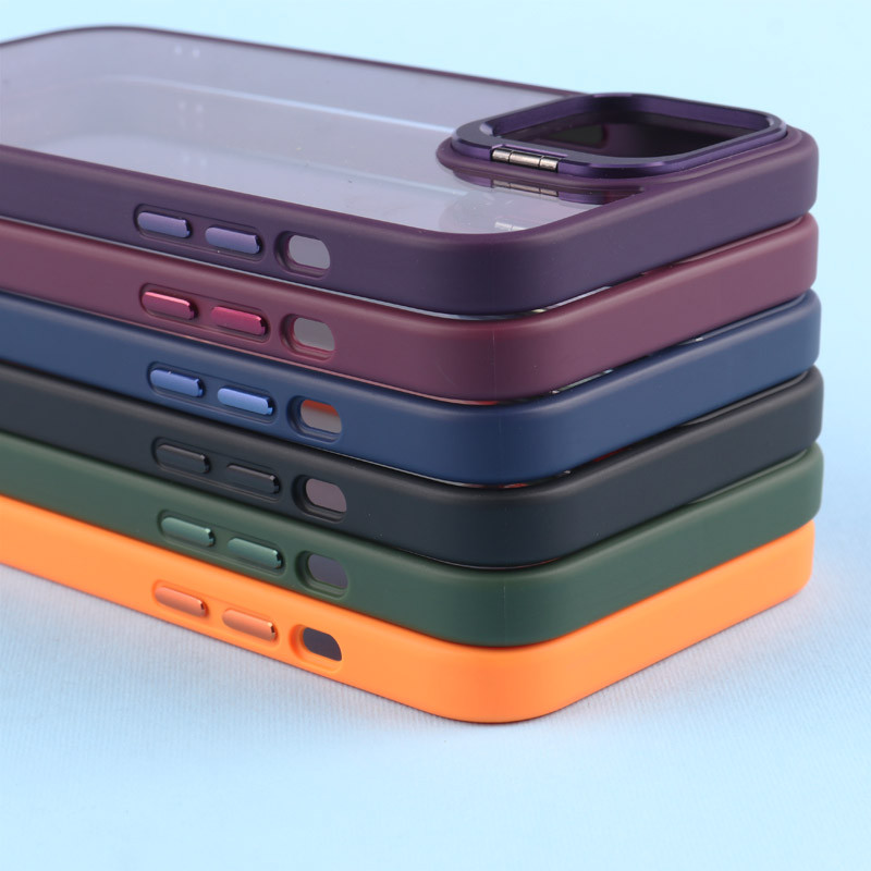 قاب PC شفاف Eason Case استند شو + محافظ لنز رینگی iPhone 12 Pro Max