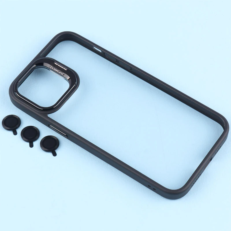 قاب PC شفاف Eason Case استند شو + محافظ لنز رینگی iPhone 12 Pro Max