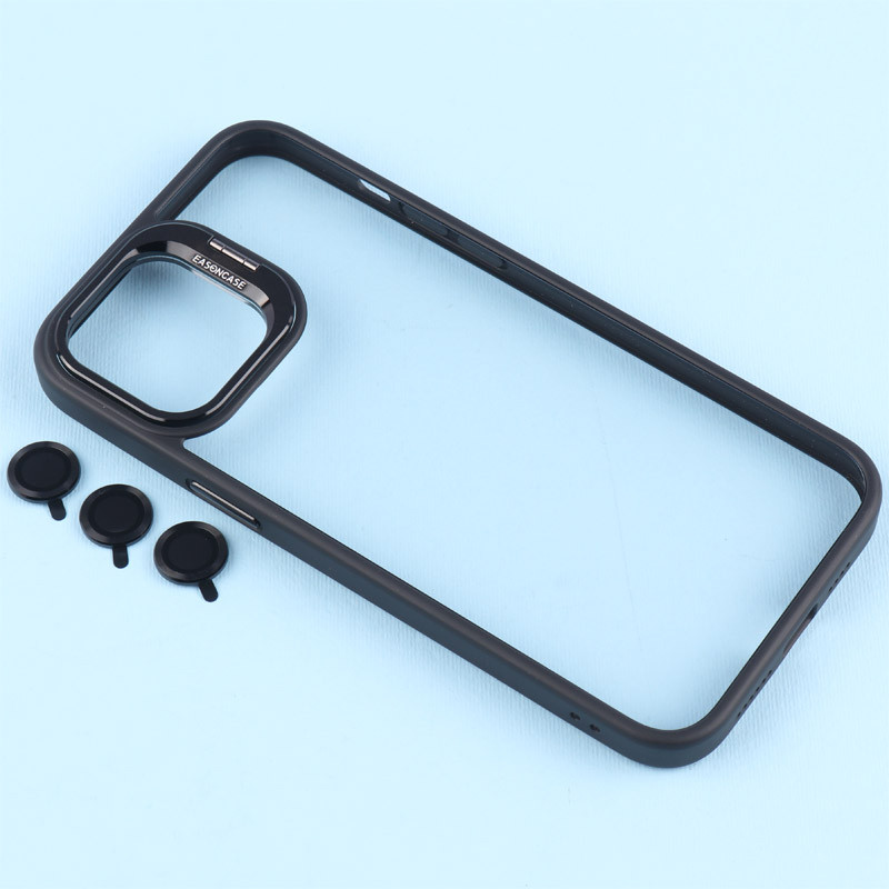 قاب PC شفاف Eason Case استند شو + محافظ لنز رینگی iPhone 12 Pro Max