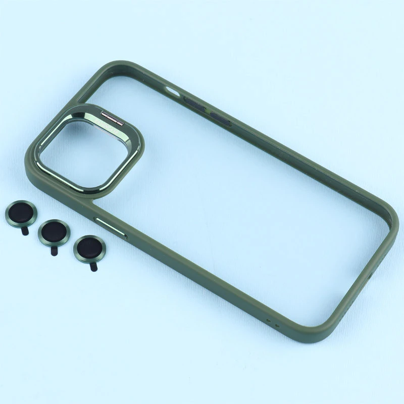 قاب PC شفاف Eason Case استند شو + محافظ لنز رینگی iPhone 12 Pro Max