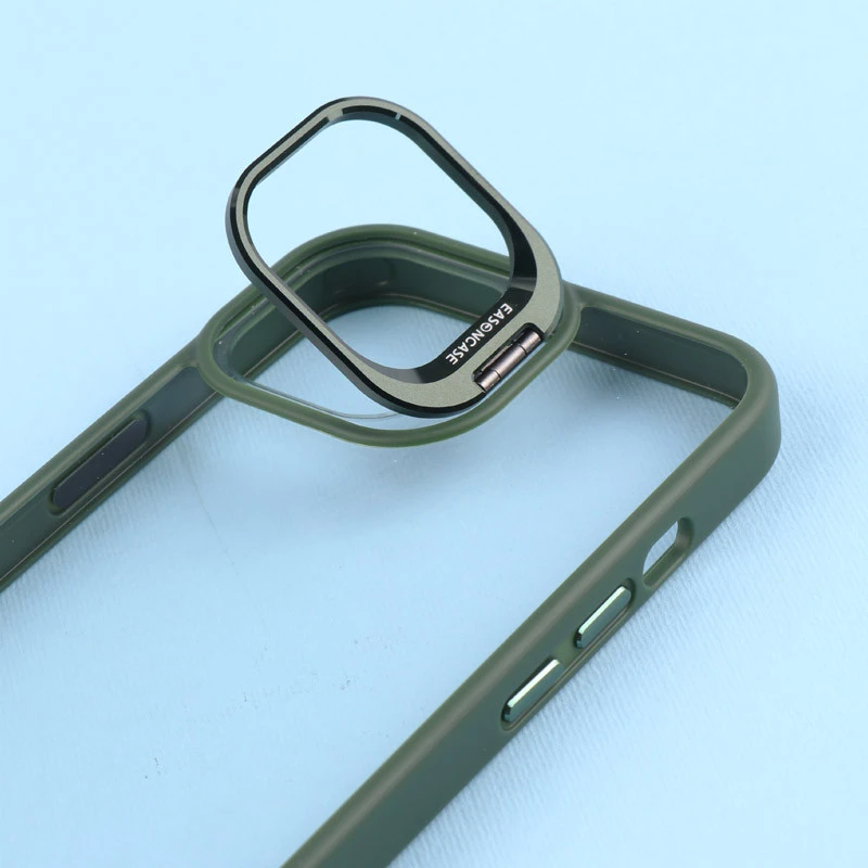 قاب PC شفاف Eason Case استند شو + محافظ لنز رینگی iPhone 13