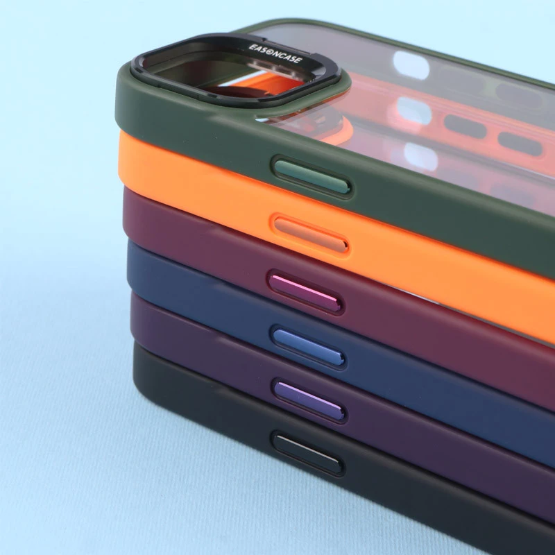 قاب PC شفاف Eason Case استند شو + محافظ لنز رینگی iPhone 13