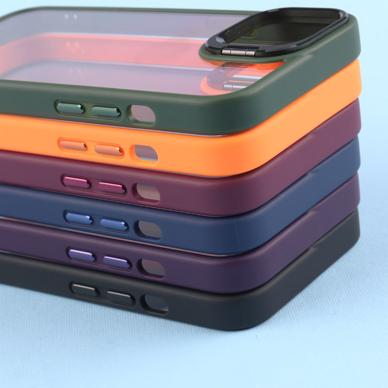 قاب PC شفاف Eason Case استند شو + محافظ لنز رینگی iPhone 13