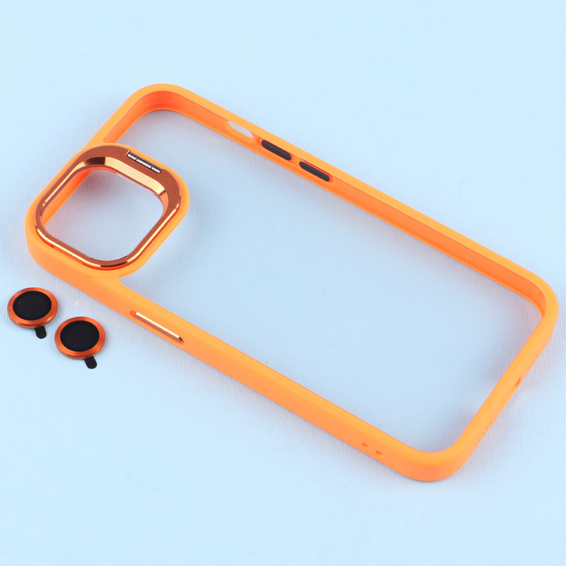 قاب PC شفاف Eason Case استند شو + محافظ لنز رینگی iPhone 13
