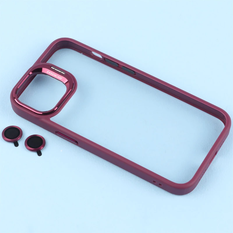 قاب PC شفاف Eason Case استند شو + محافظ لنز رینگی iPhone 13