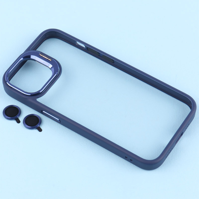 قاب PC شفاف Eason Case استند شو + محافظ لنز رینگی iPhone 13