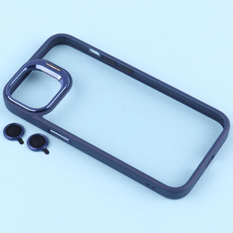 قاب PC شفاف Eason Case استند شو + محافظ لنز رینگی iPhone 13