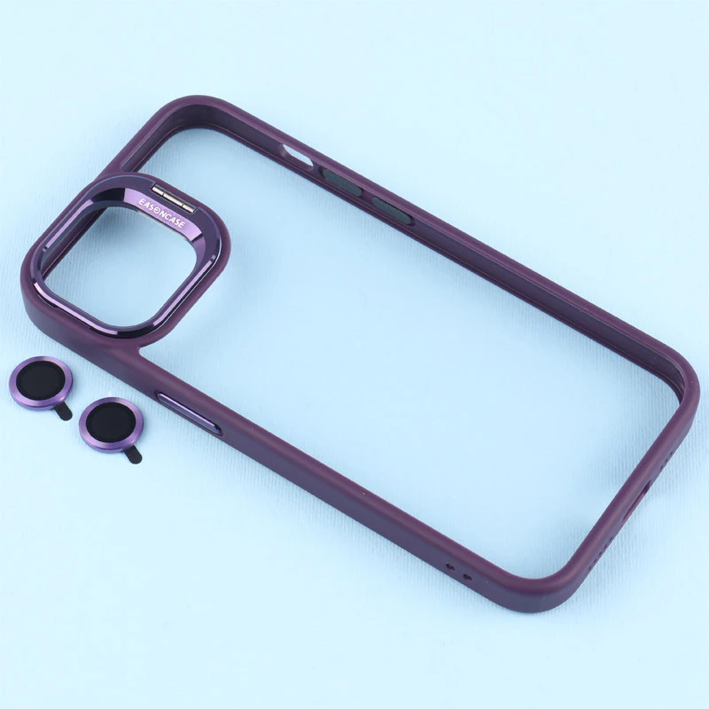 قاب PC شفاف Eason Case استند شو + محافظ لنز رینگی iPhone 13