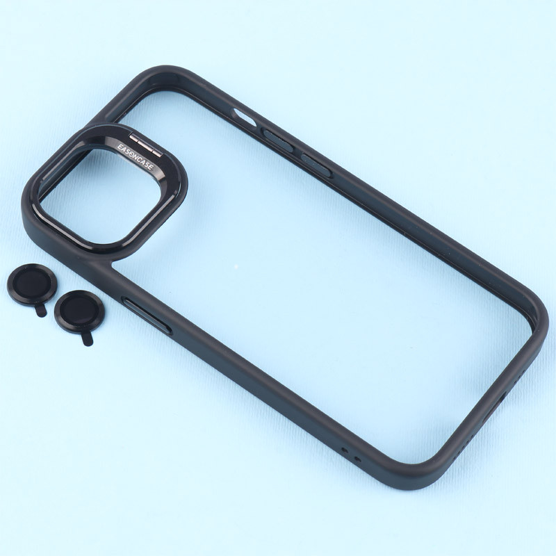 قاب PC شفاف Eason Case استند شو + محافظ لنز رینگی iPhone 13