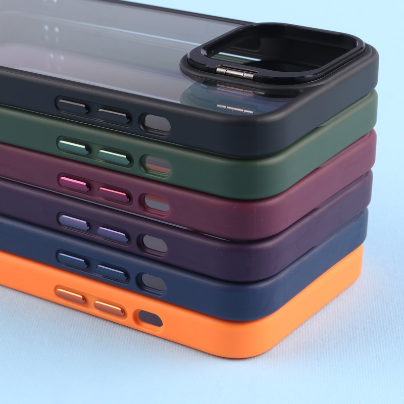 قاب PC شفاف Eason Case استند شو + محافظ لنز رینگی iPhone 13 Pro