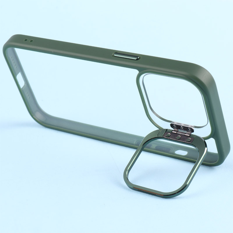 قاب PC شفاف Eason Case استند شو + محافظ لنز رینگی iPhone 13 Pro