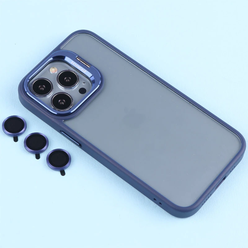 قاب PC شفاف Eason Case استند شو + محافظ لنز رینگی iPhone 13 Pro