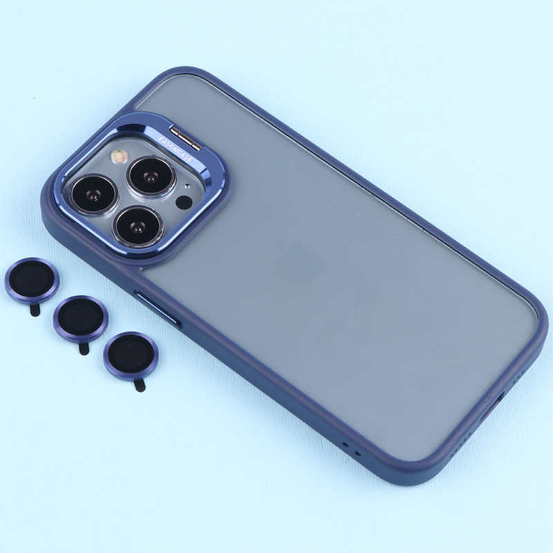 قاب PC شفاف Eason Case استند شو + محافظ لنز رینگی iPhone 13 Pro