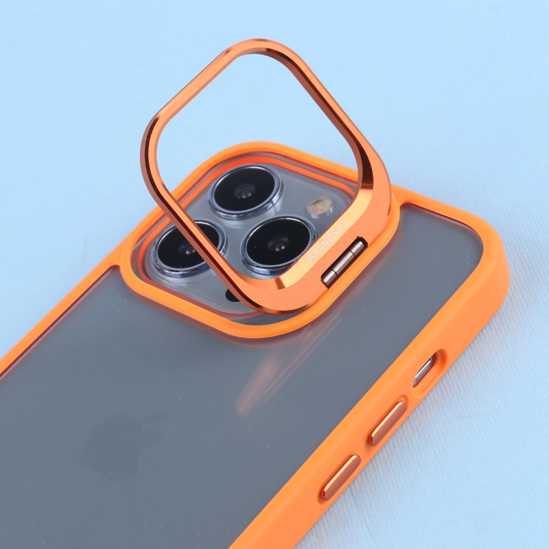 قاب PC شفاف Eason Case استند شو + محافظ لنز رینگی iPhone 13 Pro