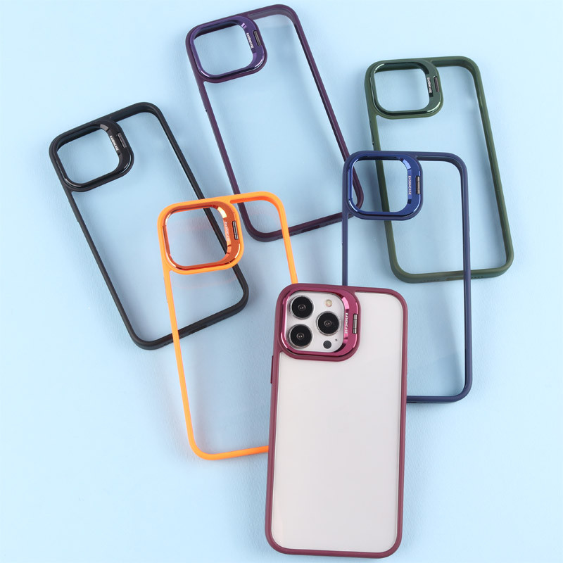 قاب PC شفاف Eason Case استند شو + محافظ لنز رینگی iPhone 13 Pro Max