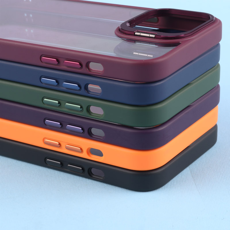 قاب PC شفاف Eason Case استند شو + محافظ لنز رینگی iPhone 13 Pro Max