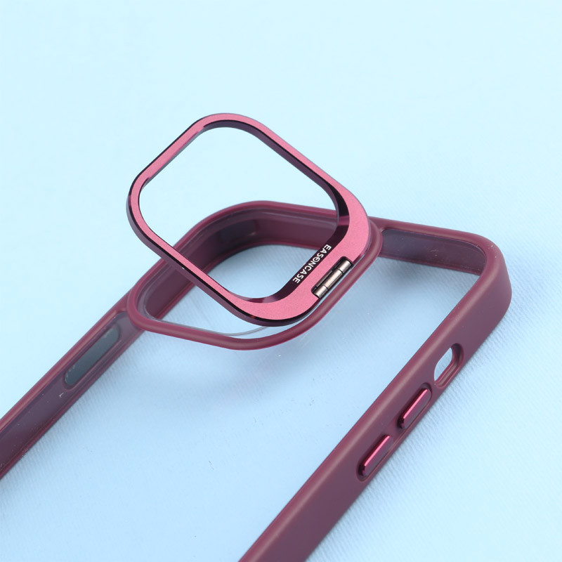 قاب PC شفاف Eason Case استند شو + محافظ لنز رینگی iPhone 13 Pro Max