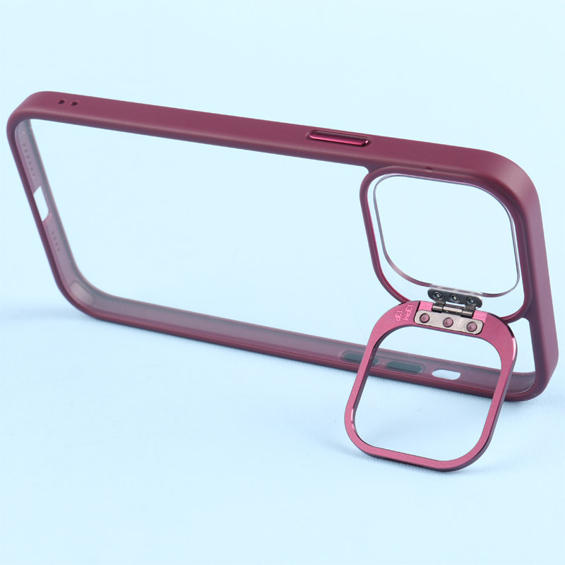 قاب PC شفاف Eason Case استند شو + محافظ لنز رینگی iPhone 13 Pro Max