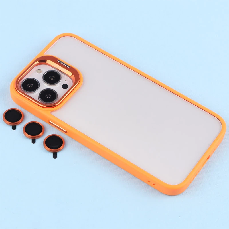 قاب PC شفاف Eason Case استند شو + محافظ لنز رینگی iPhone 13 Pro Max