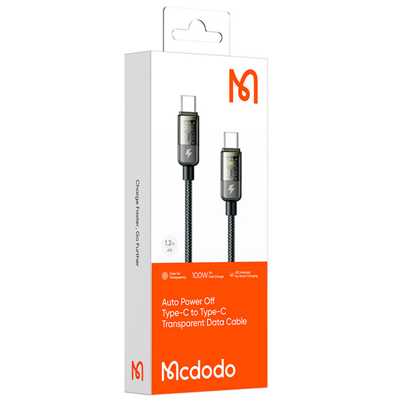 کابل تبدیل فست شارژ Mcdodo CA-2840 Type-C To Type-C 5A PD 100W 1.2m