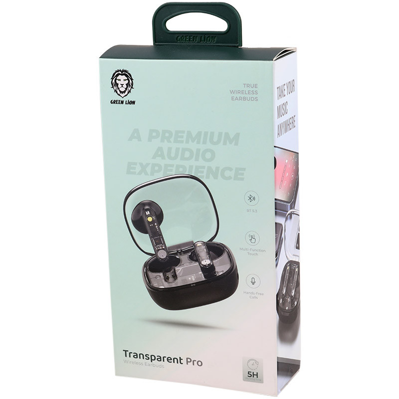 هندزفری بلوتوث دو تایی Green lion Transparent Pro TWS