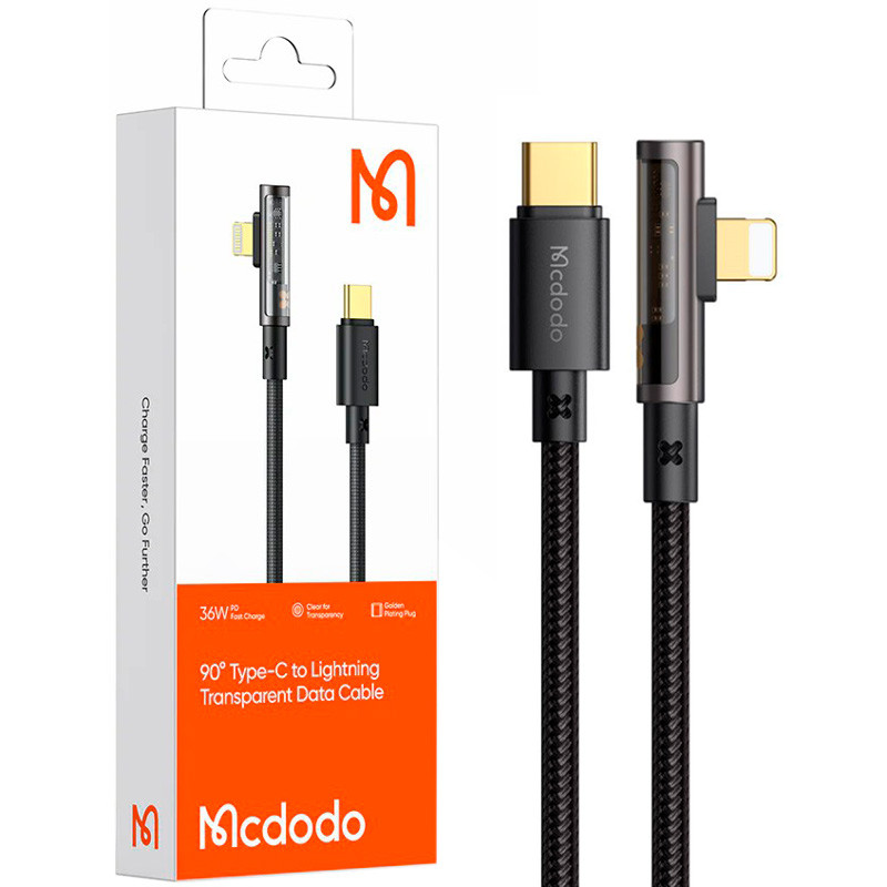 کابل تبدیل فست شارژ Mcdodo CA-339 Type-C To Lightning 3A PD 36W 1.8m یکسر L