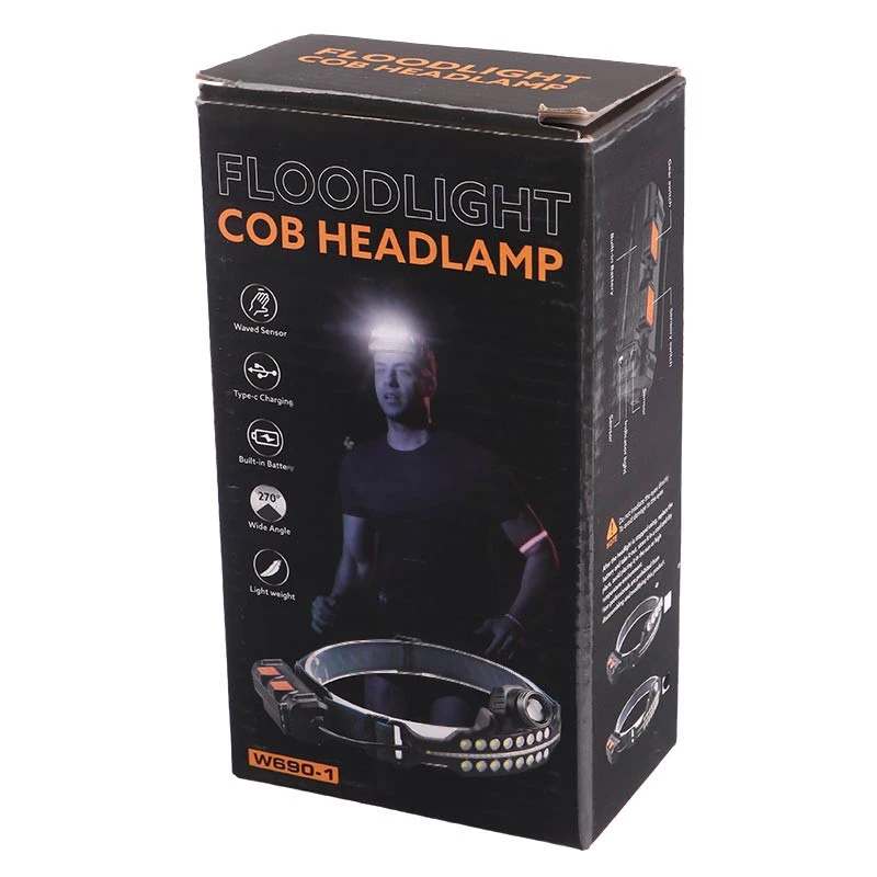 چراغ قوه پیشانی هدلایت شارژی Floodlight COB W690-1