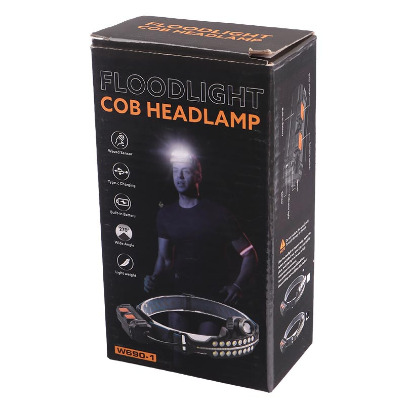 چراغ قوه پیشانی هدلایت شارژی Floodlight COB W690-1