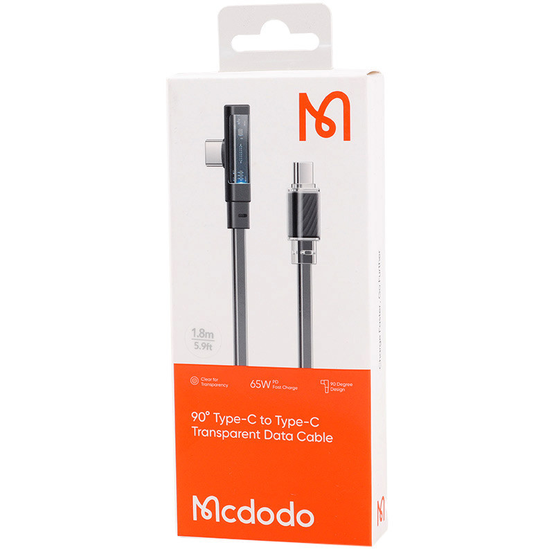 کابل تبدیل فست شارژ Mcdodo CA-345 Type-C to Type-C 3.25A PD 65W 1.8m یکسر L