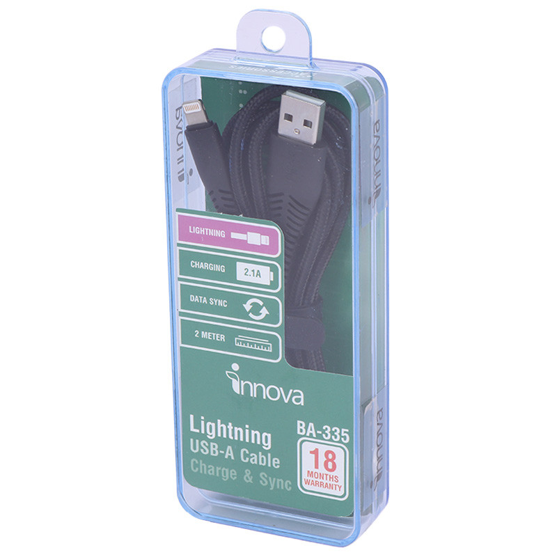 کابل آیفونی فست شارژ Innova BA-335 2.1A 2m