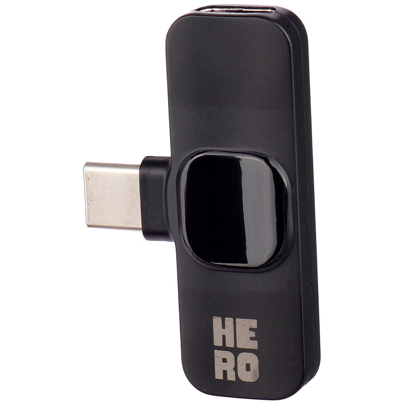 میکروفون یقه ای بی سیم Hero + تبدیل Type-C to Lightning